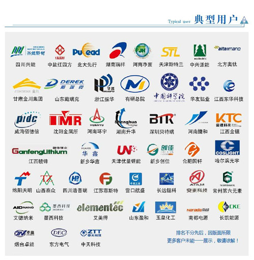 電池材料典型用戶